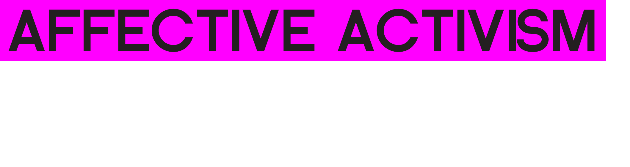 Affective Activism